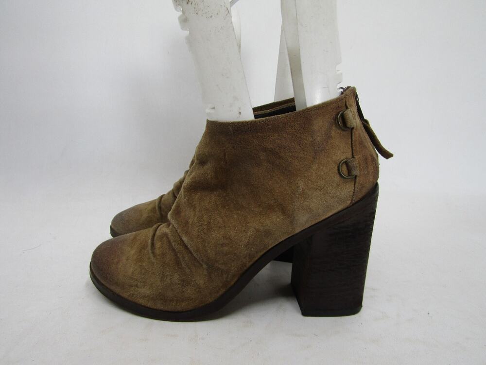 Boutique 9 Womens Size 6 M Brown Suede Zip Slouch Ankle Fashion Boots